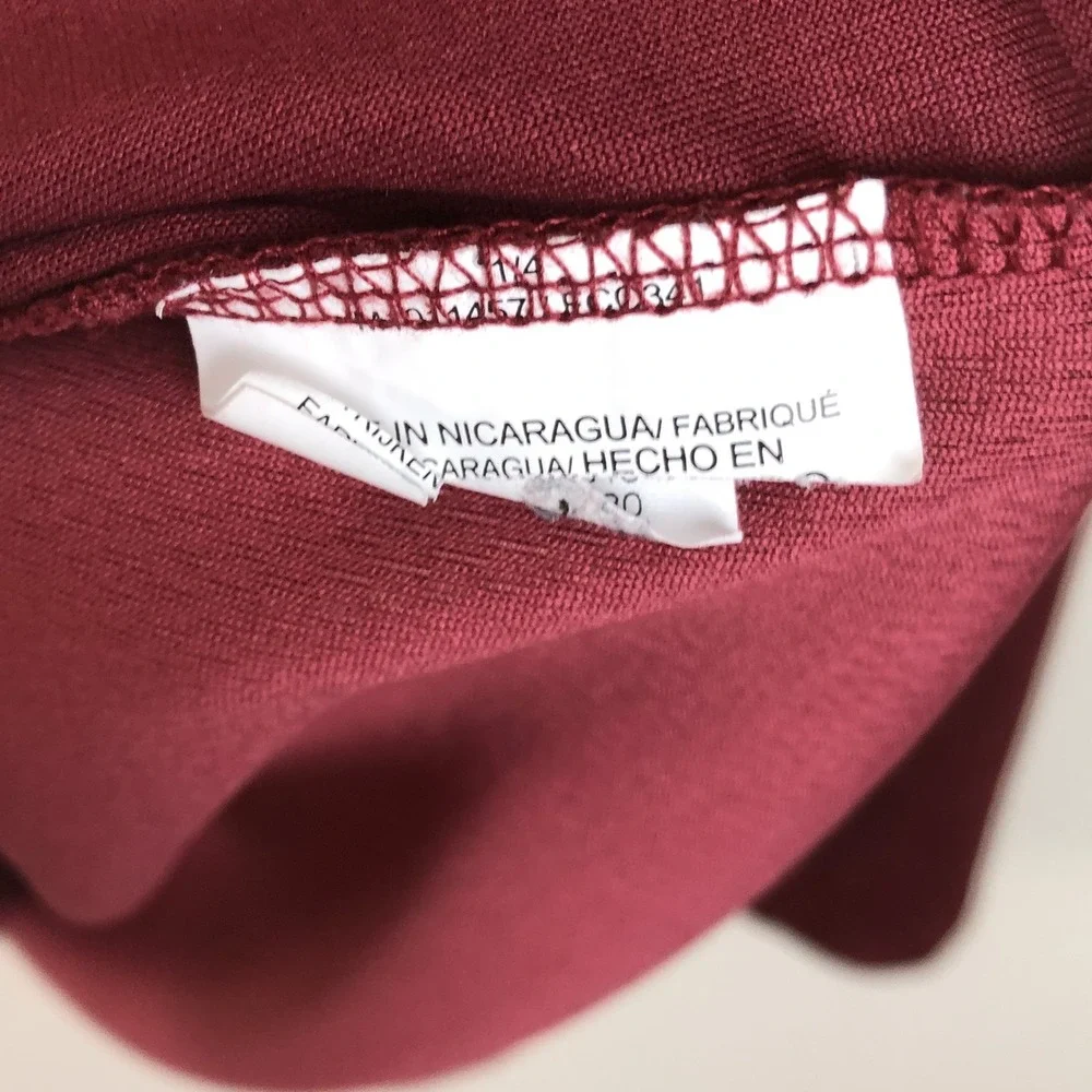 Washington Football Team NFL Long Sleeve Burgandy Dri Fit Shirt Size XL Burgundy